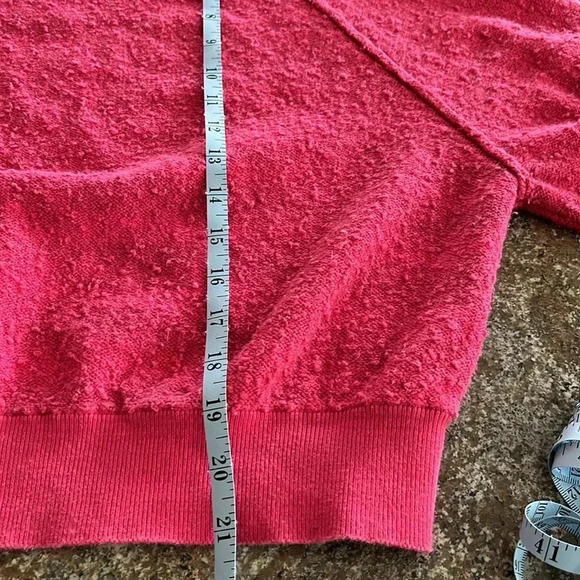 Free People Found My Friend Pullover Pink Fuzzy Soft Crewneck Sweatshirt Small - Picture 8 of 13